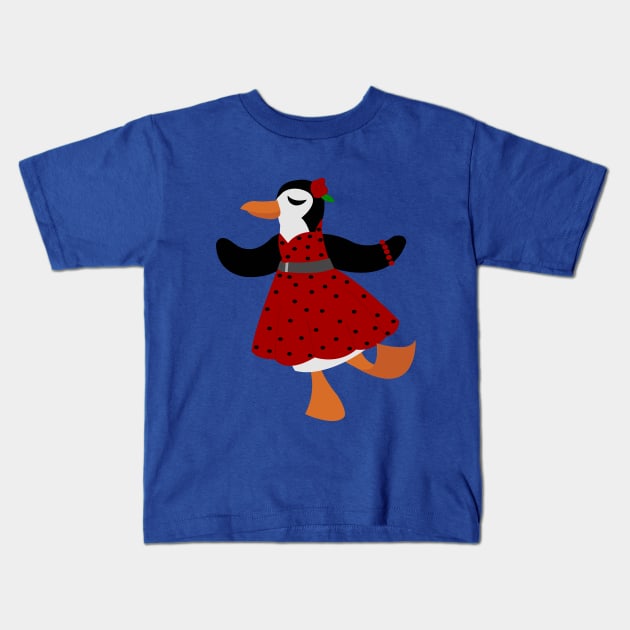 Dapper Day Penguin Kids T-Shirt by NightmareProds